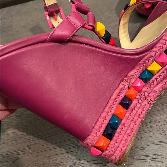 Christian Louboutin Cataclou Espadrille Wedge Sandals - Picture 4 of 11